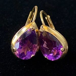 Imperial Gold Co 14K Gold Amethyst Earrings
